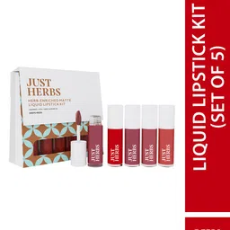 Just Herbs Mini Herb-Enriched Matte Liquid Lipstick Kit - Set of 5 - Deeps & Reds image 4