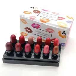 Ronzille Pack of 12 Matte Bullet Mini Lipstick - Shade -A-26