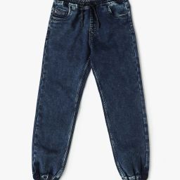 lee cooper Boys Lightly Washed Regular Fit Joggers with Elasticated Drawstring Waist image 1