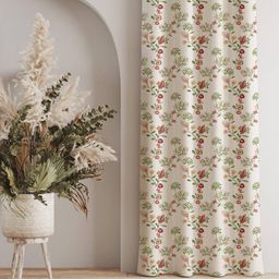 urban space Set of 2 Floral Print Window Curtains image 1