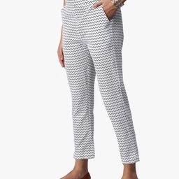 demoza Chevron Print Ankle-Length Pants with Insert Pockets image 2