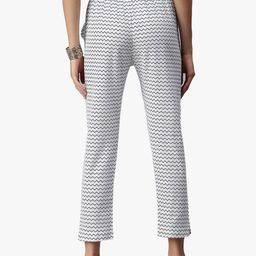 demoza Chevron Print Ankle-Length Pants with Insert Pockets image 3