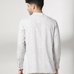 samav Short Kurta with Micro Jaal Print image 3