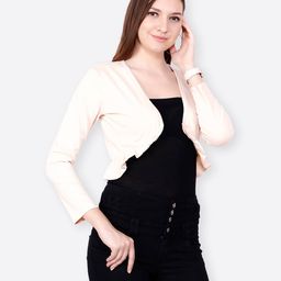 cation Cropped Shrug with Open-Front image 3