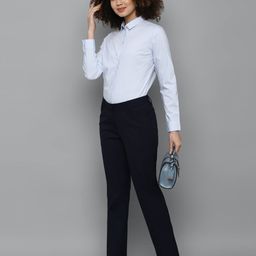 allen solly Flat-Front Trousers with Insert Pockets image 4
