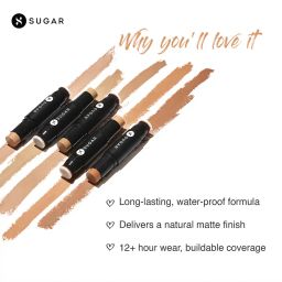 sugar Ace Of Face Foundation Stick with Inbuilt Brush - 10 Latte image 4