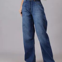 Shein Full Length Straight Fit Jeans With Pockets-image-20