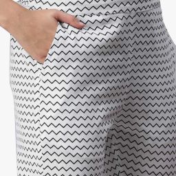 demoza Chevron Print Ankle-Length Pants with Insert Pockets image 5