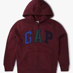 Boys Logo Applique Zip-Front Hoodie-picture-40