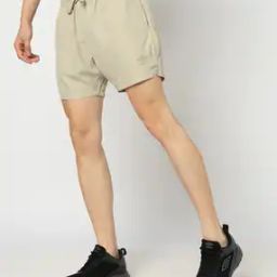Men Logo Print Regular Fit Shorts with Insert Pockets-17