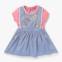Printed Apron Dress & T-Shirt Set-image-19