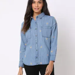 Embroidered Denim Shirt-image-28