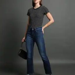 Women Mid-Wash Bootcut Jeans-image-80