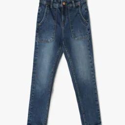 Girls Mid-Wash Slim Fit Jeans-picture-38