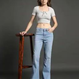 Women Vickey Mid-Wash Bootcut Jeans-image-39