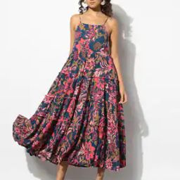 Floral Print Tiered Dress-image-79