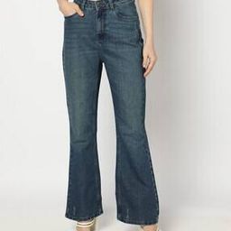 Women Lightly Washed Bootcut Jeans-image-43