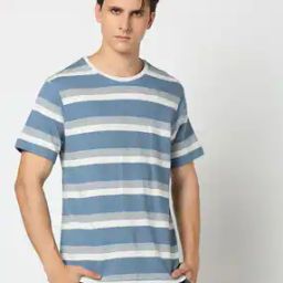 Men Striped Regular Fit Crew-Neck T-Shirt-image-87