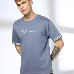 Men Printed Boxy Fit Crew-Neck T-Shirt-image-24