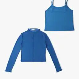 Girls Relaxed Fit Top with Camisole-image-68