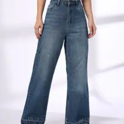 Women Light-Wash Wide-Leg Jeans-image-19