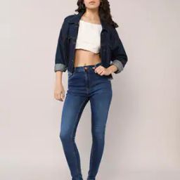 Women Mid-Wash High-Rise Skinny Fit Jeans-image-32