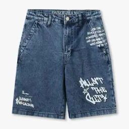 Boys Typographic Print Slim Fit Shorts-picture-16