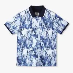 Boys Printed Regular Fit Polo T-Shirt-image-24