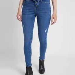 Women Lightly Washed Super Skinny Fit Jeans-image-67