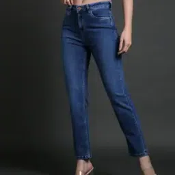 Women Mid-Wash Straight Jeans-image-75