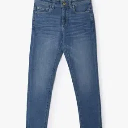 Girls Mid-Wash Straight Fit Jeans-image-26
