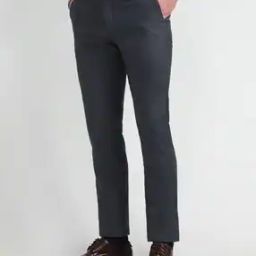Men Slim Fit Flat-Front Trousers-image-44