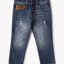 united colors of benetton Boys Mid-Wash Slim Fit Distressed Jeans-picture-32