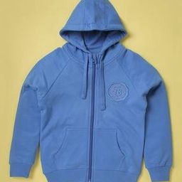 Zip-Front Hoodie with Split-Kangaroo Pockets-image-19
