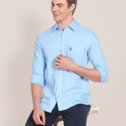 Men Tailored Fit Shirt with Patch Pocket-image-50