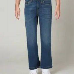 Girls Lightly Washed Straight Fit Jeans-image-47