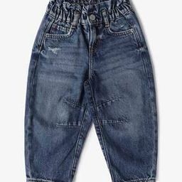 Girls Lightly Washed Distressed Relaxed Jeans-image-52
