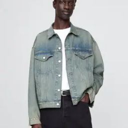 Men Relaxed Fit Cotton Denim Jacket-32