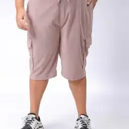 Men Ribbed Loose Fit Utility Cargo Shorts-10