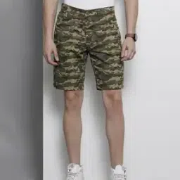 Camo Print Slim Fit City Shorts with 5 Pockets-picture-50
