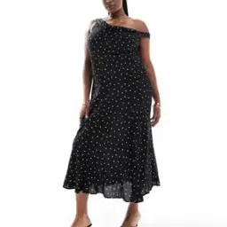 Women Polka-Dot Print A-Line Dress-image-3