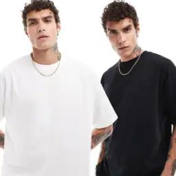 Pack of 2 Oversized Crew-Neck T-Shirts-image-75
