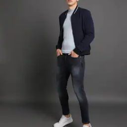 Men Mid-Wash Ankle-Length Slim Fit Jeans-image-10