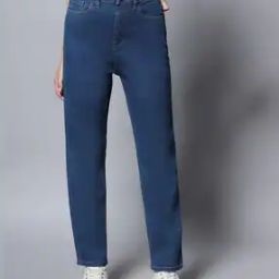 Women High-Rise Straight Fit Jeans-image-17