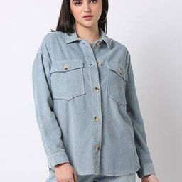 Corduroy Trucker Jacket with Flap Pockets-16