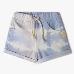 Girls Tie & Dye Cotton Shorts-image-11