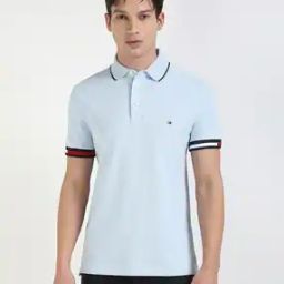 Men Flag Cuff Slim Fit Polo T-Shirt-image-47