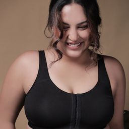 Nykd Women Black Non Padded Non-Wired Full Coverage Posture Corrector Bra-image-9