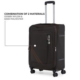 Stony Brook by Nasher Miles Thunder Soft-Sided 360-Degree Rotation Medium Trolley Suitcase image 2