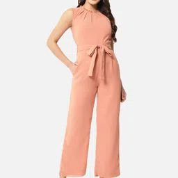 ALL WAYS YOU High Neck With Waist Tie-Ups Basic Jumpsuit-image-26